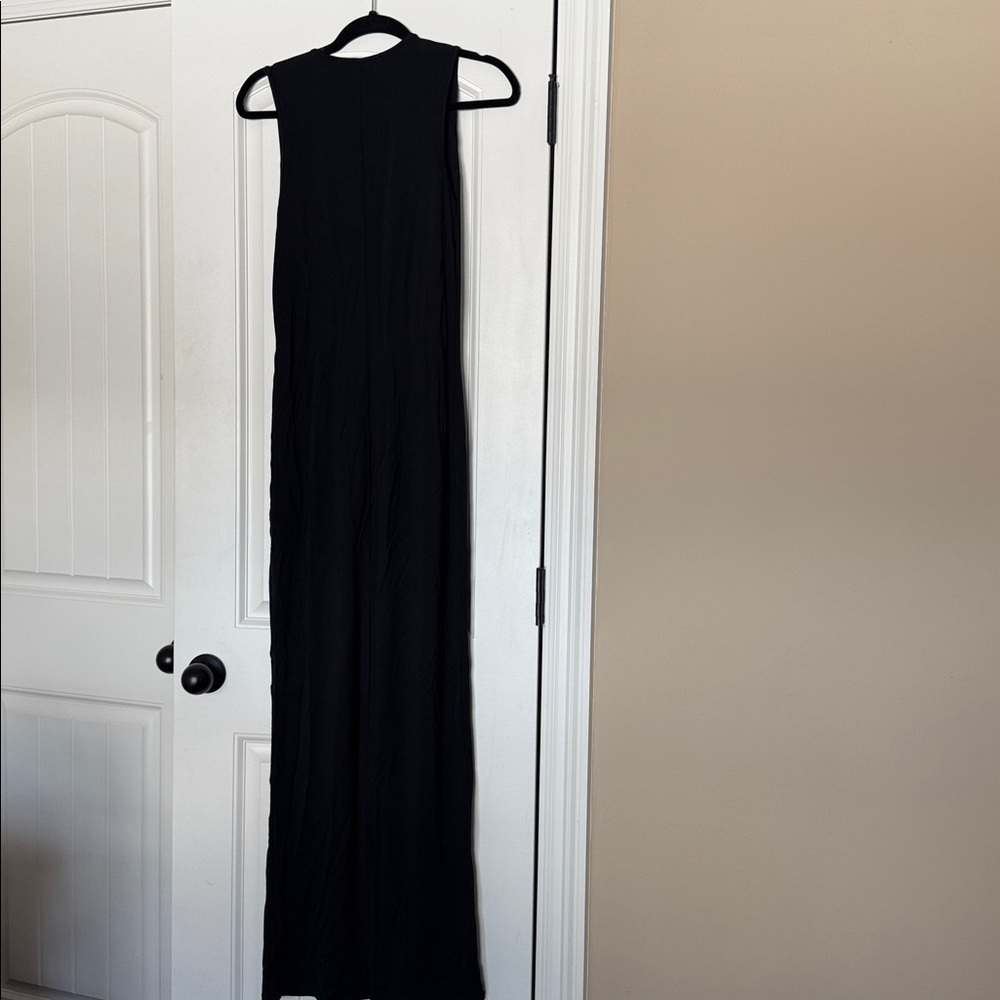 SKIMS Smooth Lounge Crewneck Sleeveless Dress Onyx/Black - Picture 6 of 6